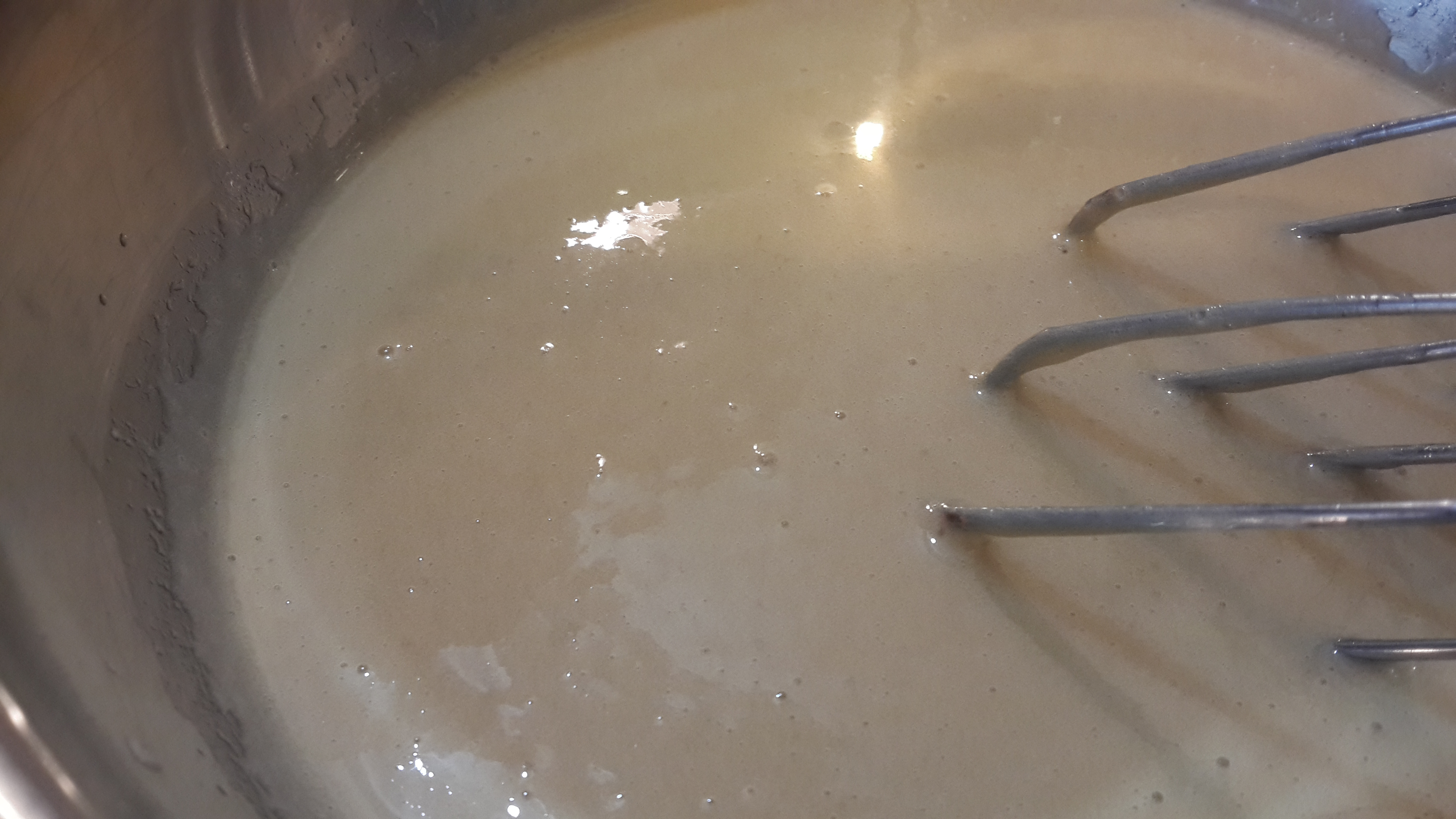 Eggs, sugar, oil and vanilla whisked together