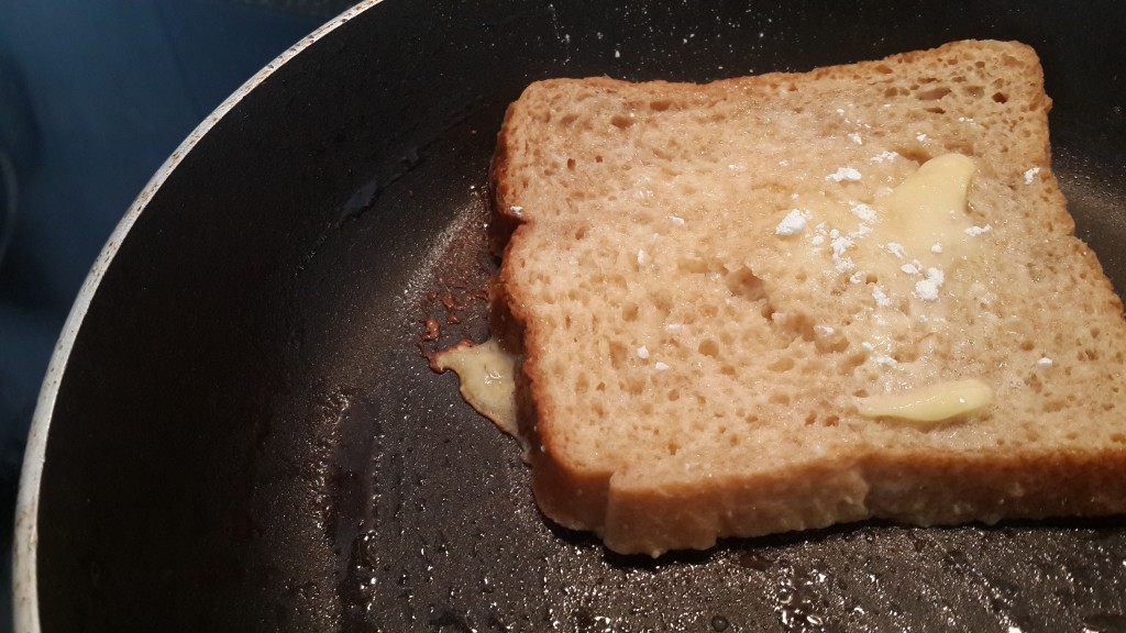 French toast in progress
