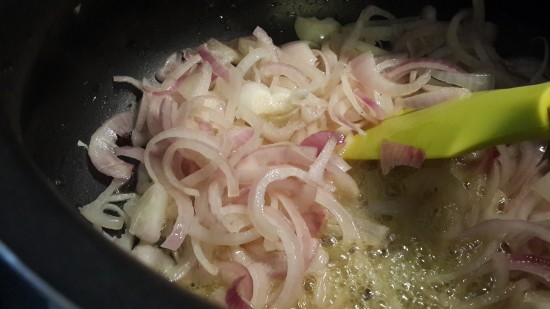 Onions sauteed in ghee or clarified butter