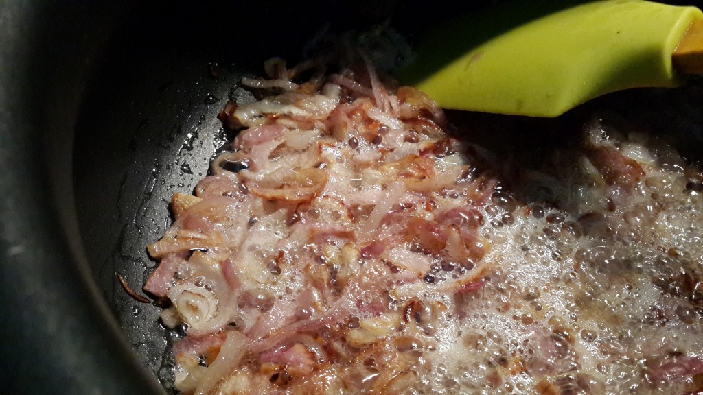 Onions sauteed until golden brown