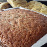 Banana pound cake fresh from the oven