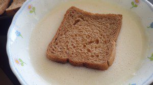 Egg dipped in French toast batter
