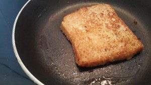 French toast in progress